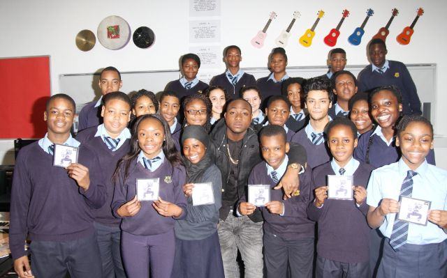 Davido visits Gladesmore Community school
