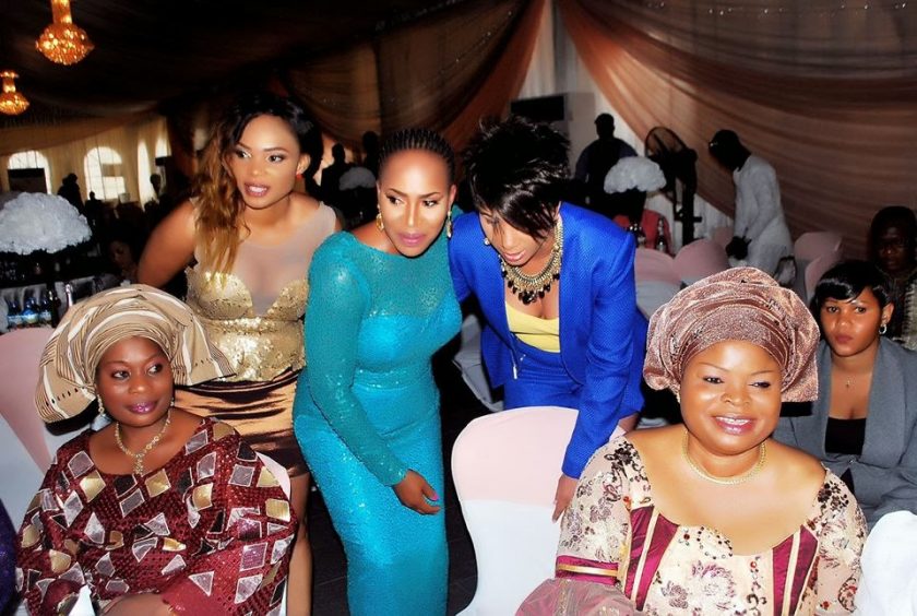 Ibinabo and guest at Fathia Balogun’s movie premiere