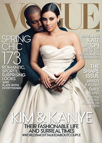 Kanye West and Kim Kardashian Vogue Magazine