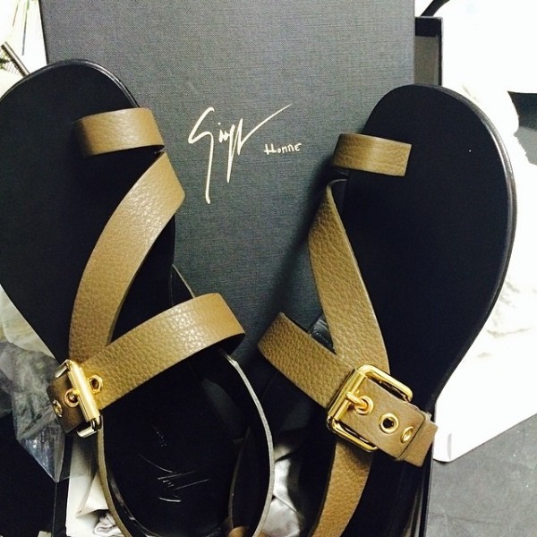 A pair of Giuseppe Zanotti sandals wifey Ibiere got hubby Julius Agwu
