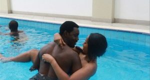 Ay and Mabel swimming