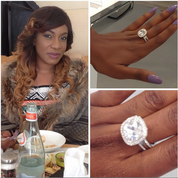 Chika Ike get Diamond ring from her boo