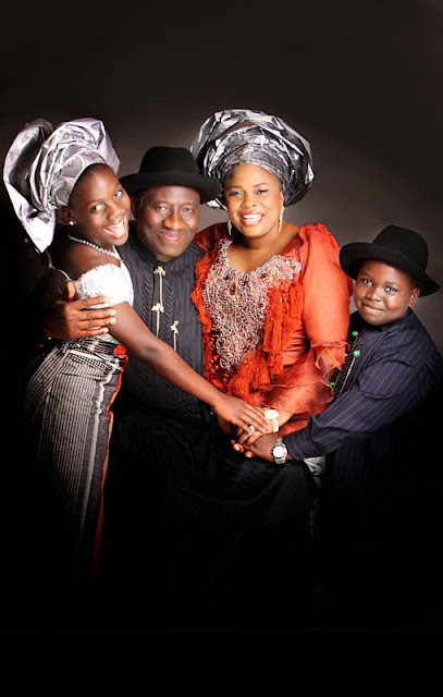 GoodLuck Jonathan, Madam Peace and their kids