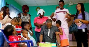 Julius Agwu's birthday celebration with kids