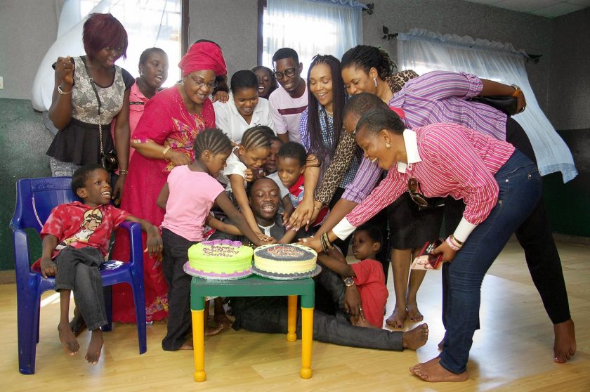 Julius Agwu's birthday celebration with kids at Heart of Gold Hospice