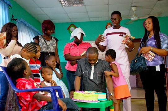 Julius Agwu's birthday celebration with kids
