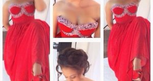 Nadia Buari dazzles in red dress