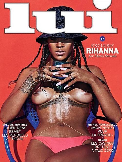 Rihanna strips for Lui magazine cover
