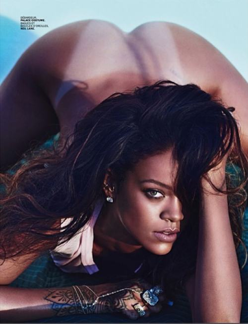 Rihanna strips for Lui magazine cover