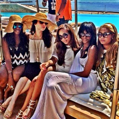 Agbani Darego Greece vacation