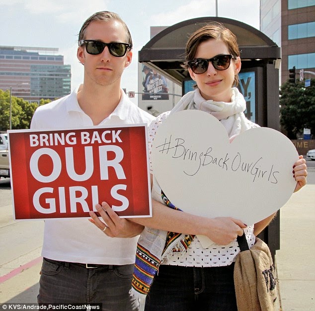 Anne Hathaway leads protest in LA NaijaVibe
