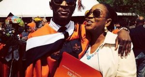 Bukky Wright's son graduates from the university