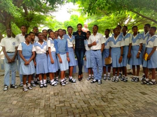 Chika Ike visits her Alma mater