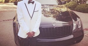 Christian Combs attends his first prom in a Maybach