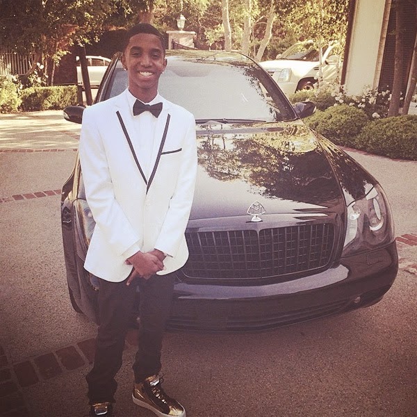 Christian Combs attends his first prom in a Maybach
