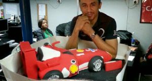 Freeze's Ferrari birthday cake and Rolex Wristwatch