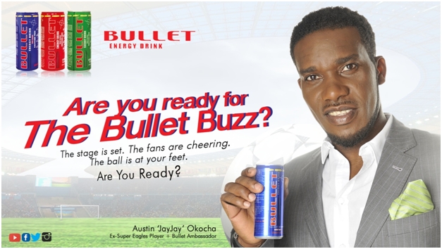 Jay Jay Okocha for Bullet Energy Drink May 2014 NaijaVibe