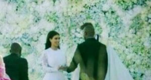 Kanye West and Kim kardashian's wedding