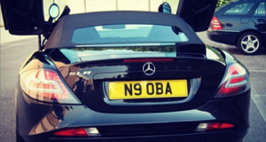 Obafemi Martins shows off his Mercedes Benz convertible