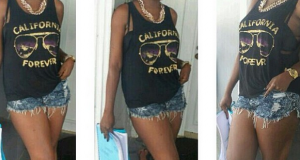 Annie Idibia stuns in sexy hot shorts on set