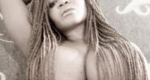 Cossy goes topless to support Super Eagles