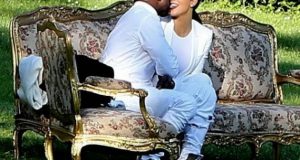 Kanye and Kim West spotted french kissing