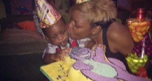 Liz Da Silva and her son