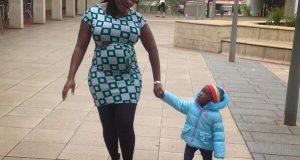 Mercy Johnson spotted in London with her daughter