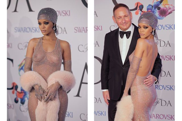 Rihanna steps out at the CFDA Awards