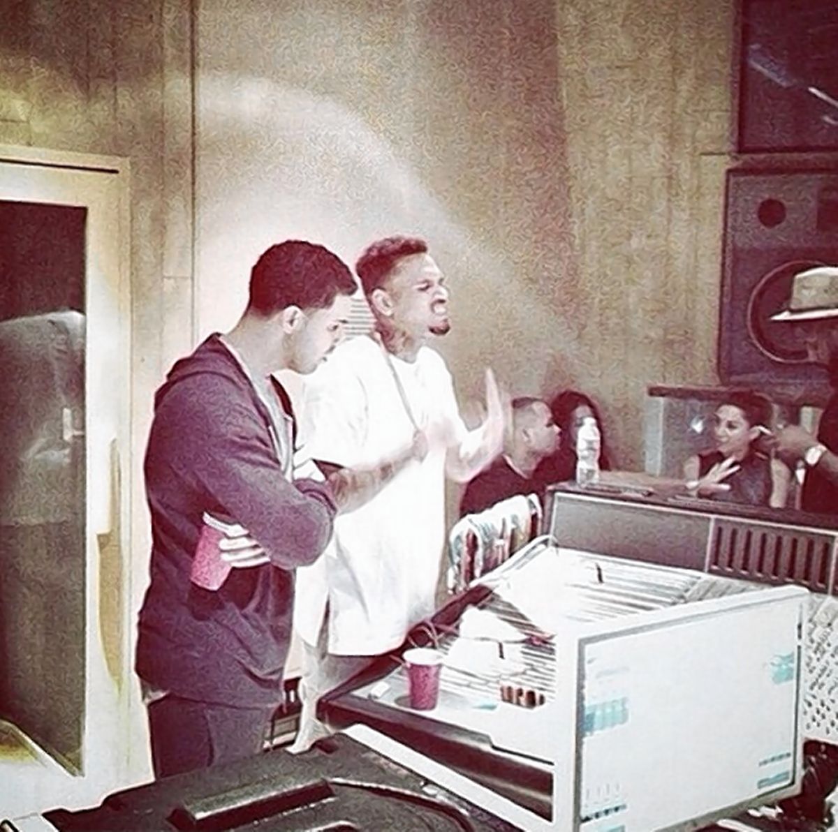 Chris Brown & Drake spotted in the studio together
