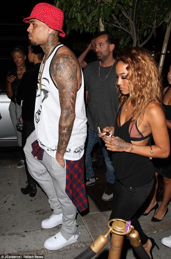 Chris Brown step out with Karrueche