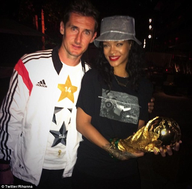 Miroslav Klose and Rihanna