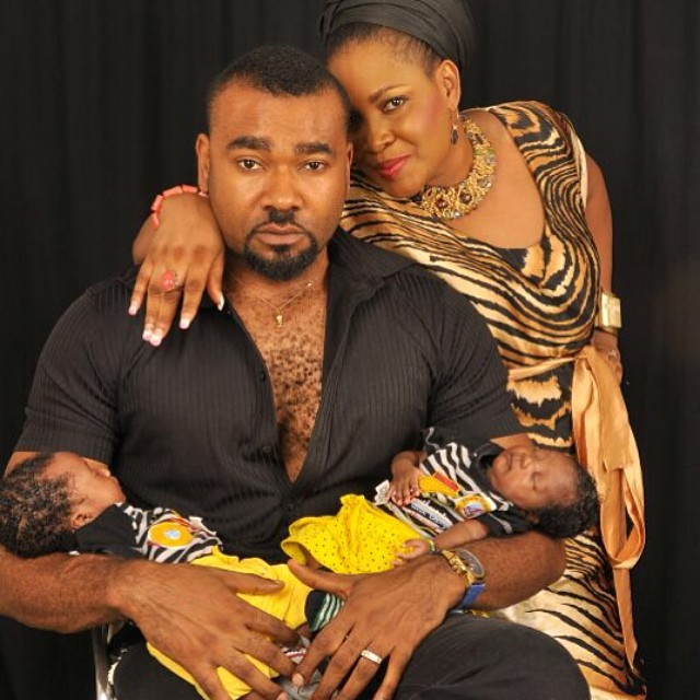 Muma Gee and Prince Eke with their twin
