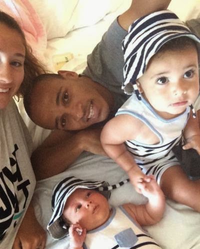 Peter Odemwingie shows off his adorable kids