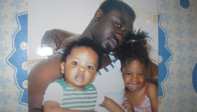 Prince Okojie and his kids