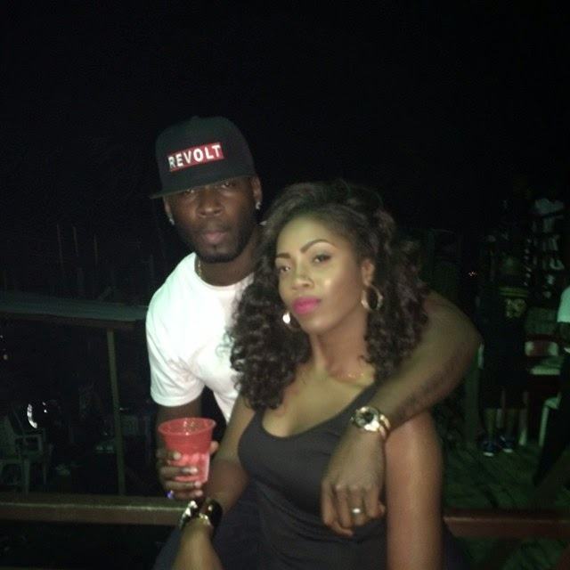 Tiwa Savage & TeeBillz cuddling at Elegushi Beach