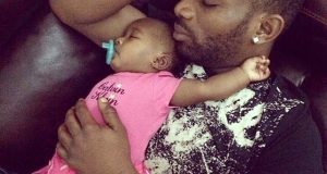 K Switch falls asleep with his babygirl