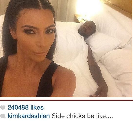 Kim Kardashian throws shade at side chicks