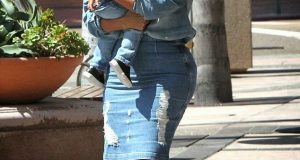 Kim Kardashian with North West