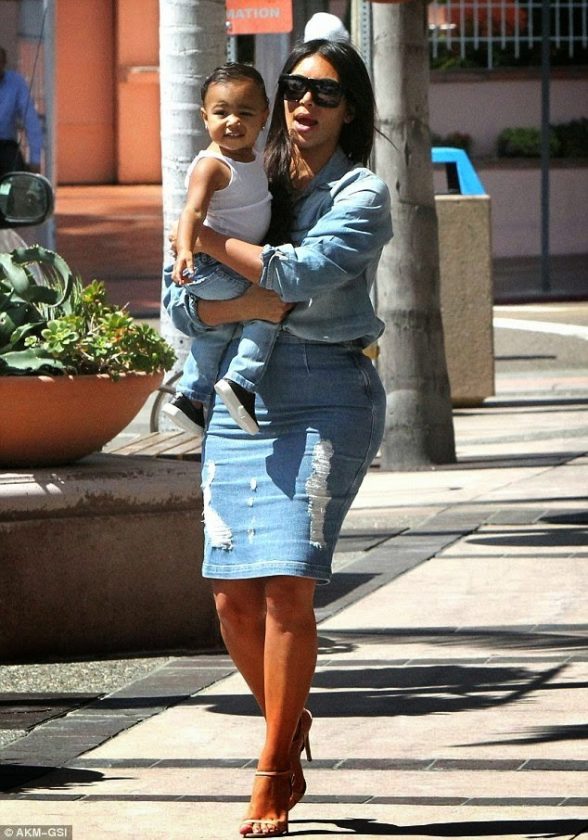 Kim Kardashian with North West