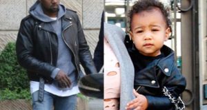 North West rocks similar jacket with dad Kanye West