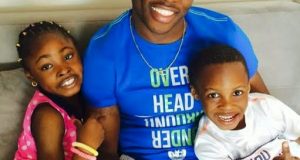 Taye Taiwo and his kids