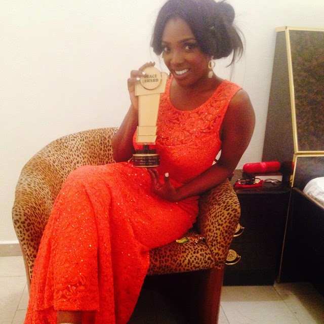 Annie Idibia wins actress of the year award