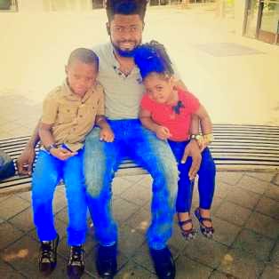 Basket Mouth and his kids