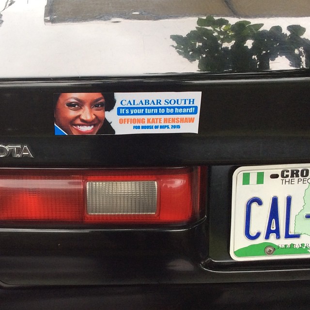 Kate Henshaw's campaign poster spotted in Calabar