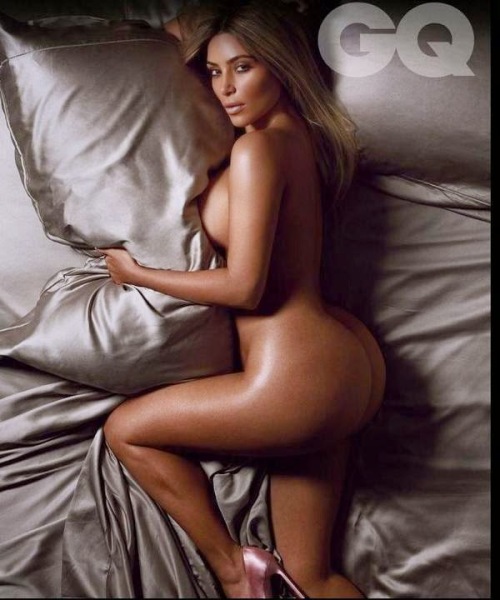 Kim Kardashian West pose for GQ Magazine 2014