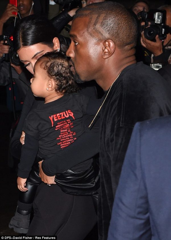North West rocks Black leather & Yeezus top 2014 NaijaVibe