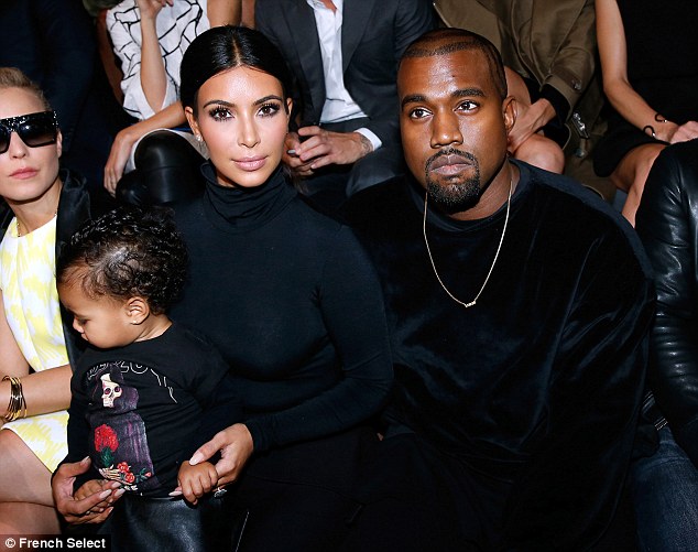 North West with Kim and Kanye