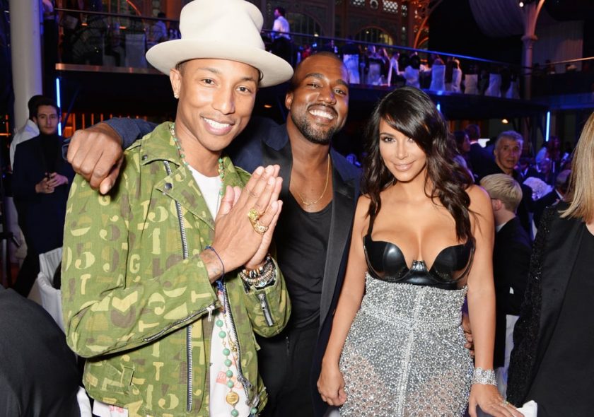 Pharell, Kim Kardashian and Kanye West at GQ Awards