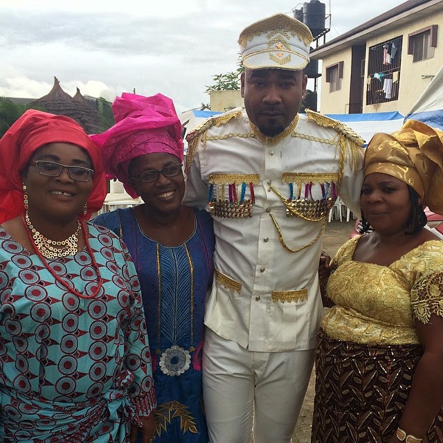 Prince Eke's military inspired outfit to his twins dedication